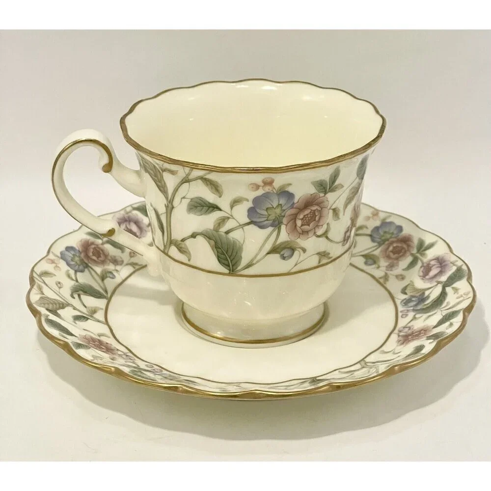 Noritake La Prada Cup & Saucer Bone China Japan Teacup 4703 Floral